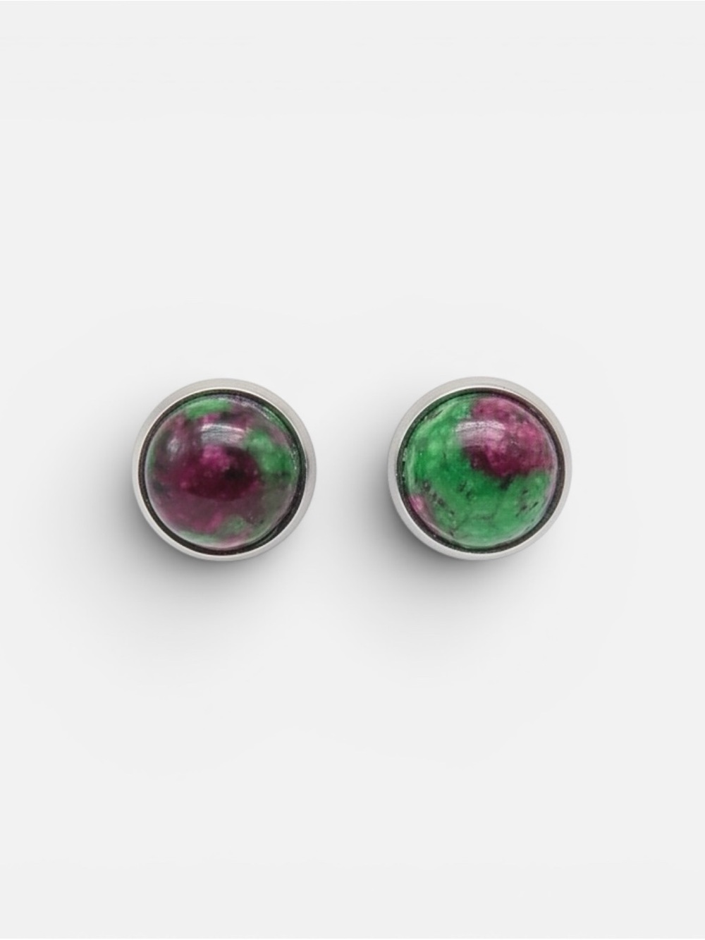 RUBY ZOISITE STUDS